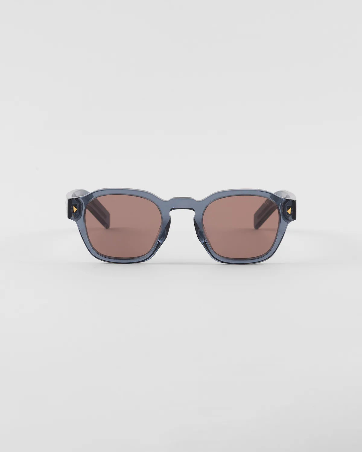 LUNETTES DE SOLEIL PRADA AVEC  PLAQUE EN MÉTAL  ICONIQUES 
MARRON FONCÉ