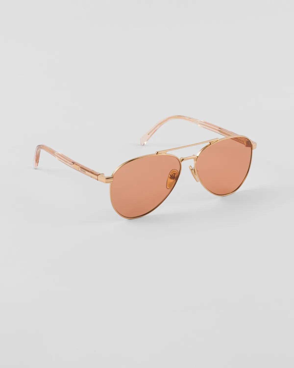 LUNETTES  DE SOLEIL ORNÉES DU LOGO PRADA
VERRES TERRACOTTA
